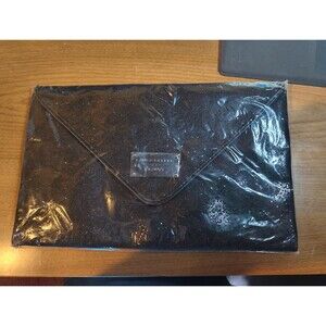 Laura Geller Sequin Clutch Evening Bag - Wedding - Makeup Bag - Black - New